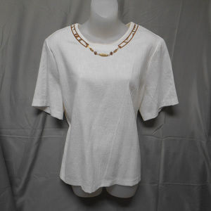 City Girl by Nancy Bole cream top L